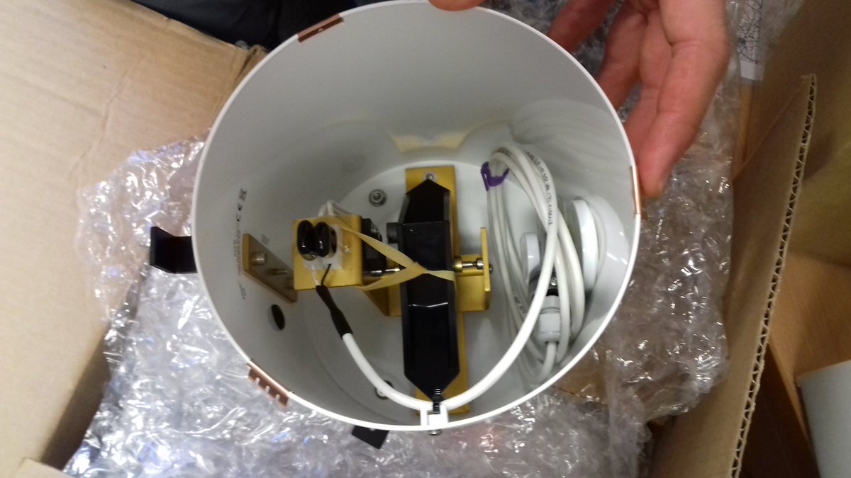 MoorCitizens's tweet photo. A great Friday job: un-boxing some shiny new kit like this rain gauge, pressure logger and shuttle for our 2017 monitoring sites #tempcon https://t.co/RyyTMG8U9i