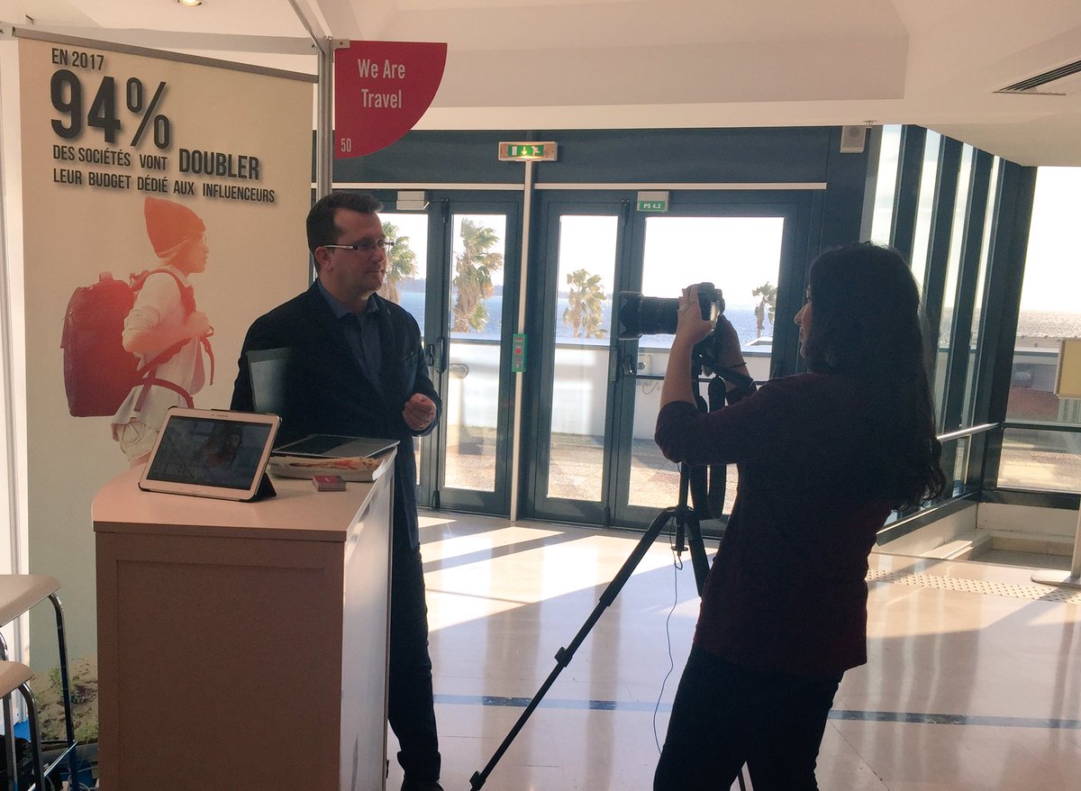 Interview de <a href="/itourisme_mag/">i-tourisme</a> à #vem8. Présentation des Salon @WeAreTravel_FR <a href="/SiWebFR/">Salon d'Influenceurs</a> et du nouveau <a href="/BlogueurVoyage/">Blogueur Voyage</a>