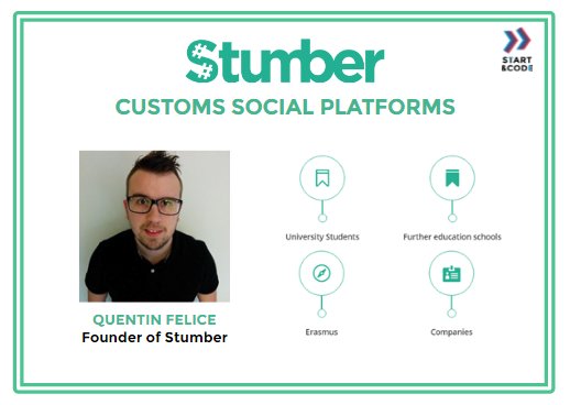 inco_group's tweet photo. Hello #entrepreneurs ! Check out this friday @stumberapp from @StartnCode in Brussels ! More infos our fb page >> https://t.co/MUeoHp3RdD https://t.co/fSiZsdQMrL