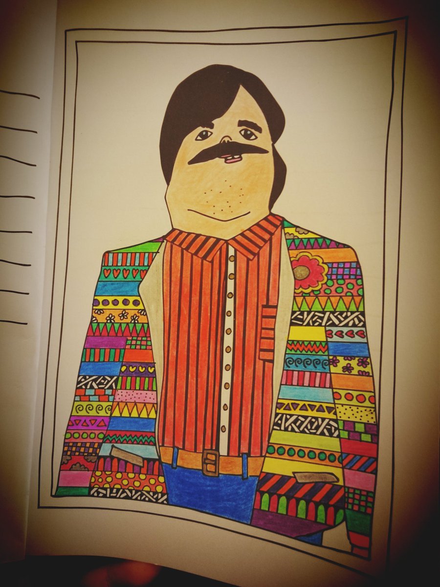 anokohadaare's tweet photo. オシャレなおっさんを塗った✏
#フライングタイガー
#色鉛筆 https://t.co/Tbw4TiZjl2