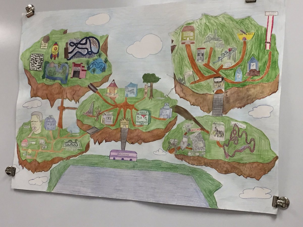 dsnyward's tweet photo. AP Lit THEME Park Projects! #makingenglishfun https://t.co/4AOXiMr0k4