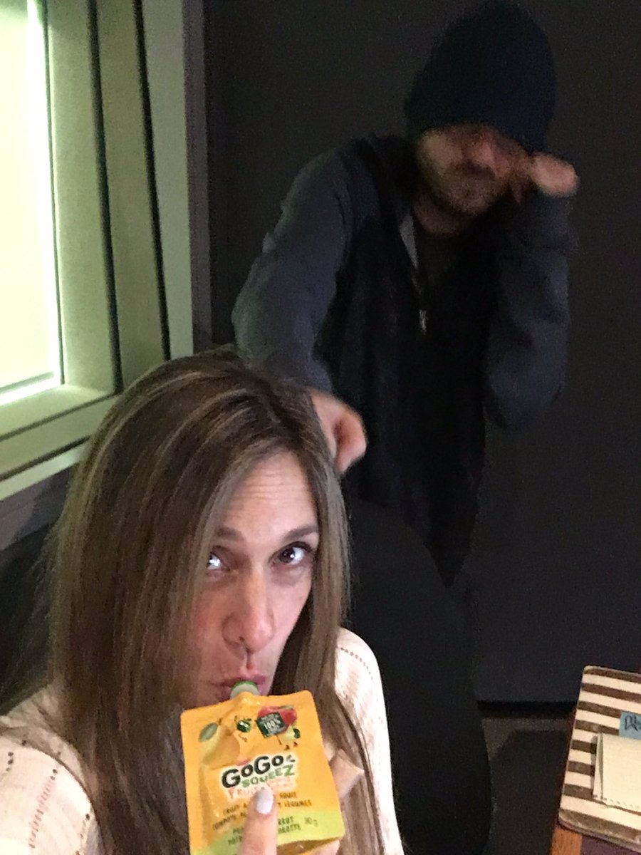 Y108Rocks's tweet photo. @shawnaonair just wanted to take a selfie showing her new fave snack but @ChrisZradio is an #idiot #airboxing https://t.co/2VuvMVSbg7