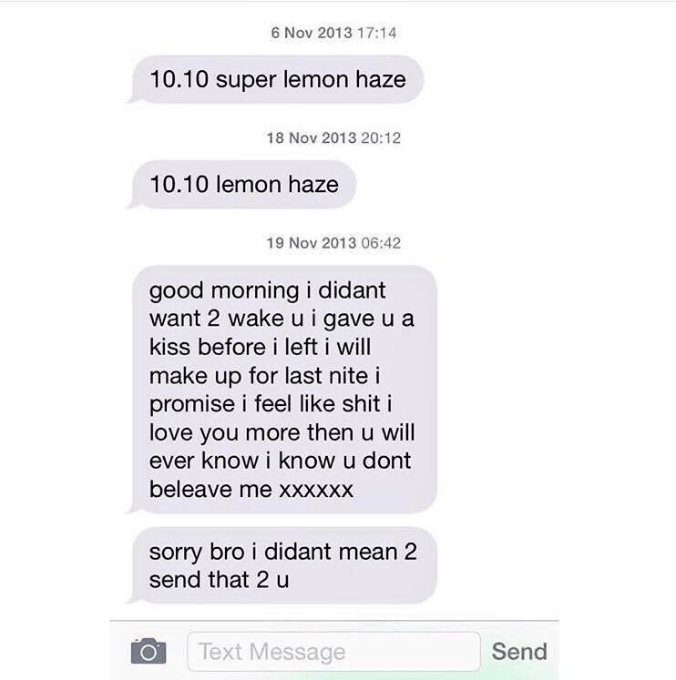 50CarrotDubstep's tweet photo. When you're dealer accidentally shows his softer side to you via text

😆 https://t.co/L39OMZyPz0