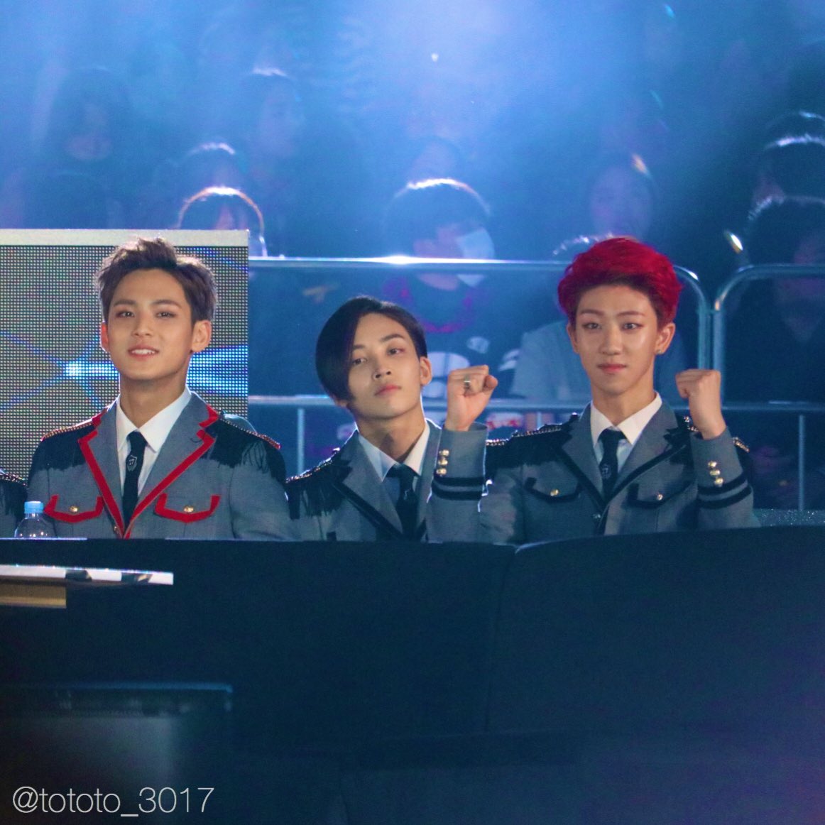 Mingyu, jeonghan, and minghao