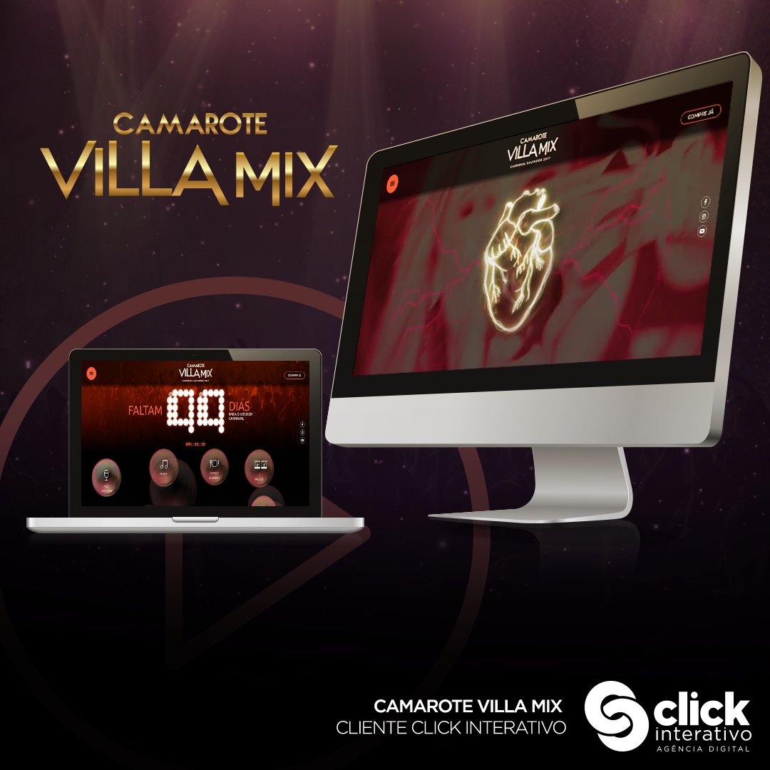 clickinterativo's tweet photo. Criamos um site para que a sua experiência já comece bem!
#ClienteClick #ClickInterativo #AgênciaDigital #CamaroteVillaMix https://t.co/3o547vM2Ut