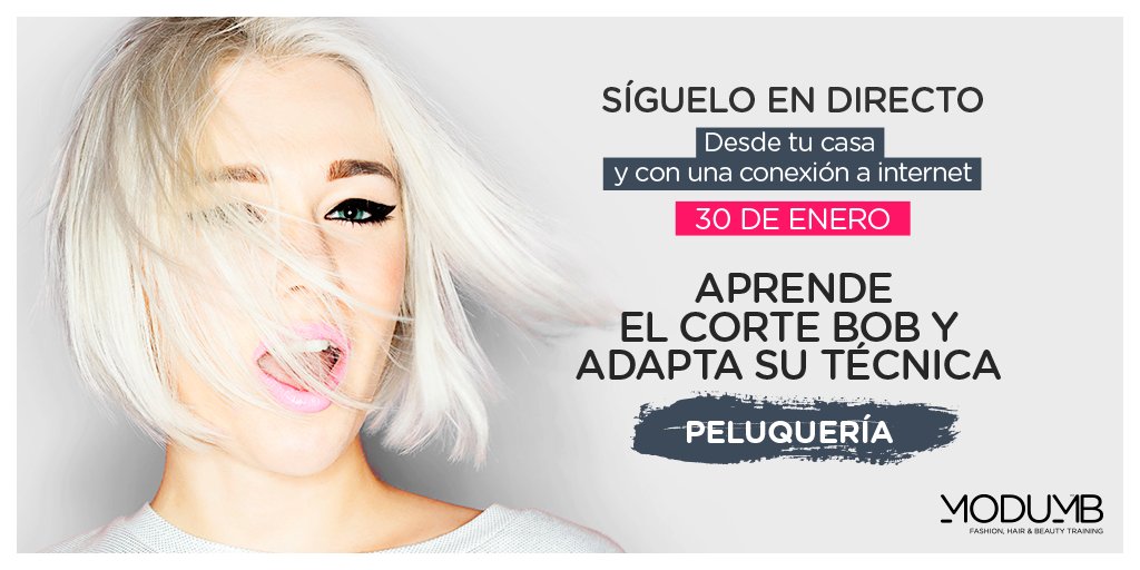 MDBEducation_'s tweet photo. Nueva #formación en directo ¡GRATUITA! Aprende el corte #bob y adapta su técnica. ¡Inscríbete ya! #ModumB https://t.co/HD19O7kHWa https://t.co/XsmK6tem8L