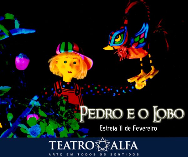 teatroalfa's tweet photo. Com técnica de teatro negro, com cenários escuros e jogo de cores e luzes. PEDRO E O LOBO é um espetáculo lindo. ESTREIA 11 DE FEVEREIRO https://t.co/2zTjYEED6Q