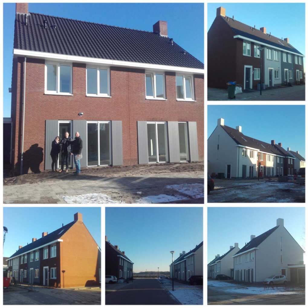 In de stralende winterzon hebben we gisteren de laatste twee van de dertig woningen opgeleverd van Fase 1 Aan de Bosrand te Loon op Zand!