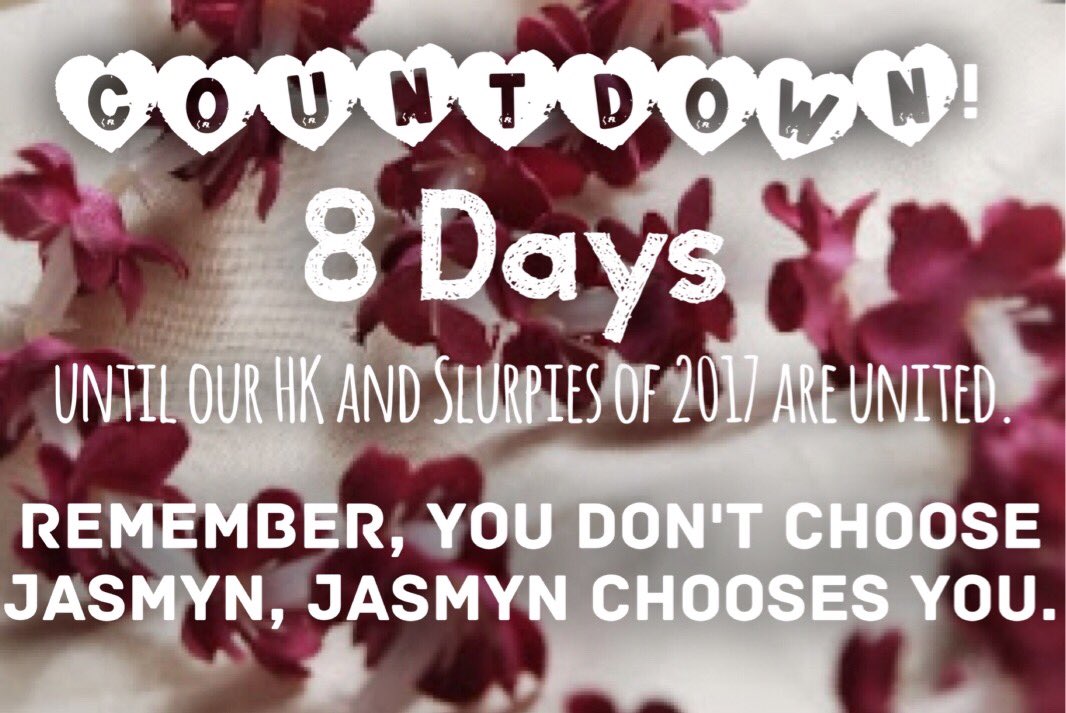 Slurpies, your HK can't wait to meet you, so start zipping up those bags and get on over here 😉❤
#Slurpies2017 #JasterLove #Reunion #8Days