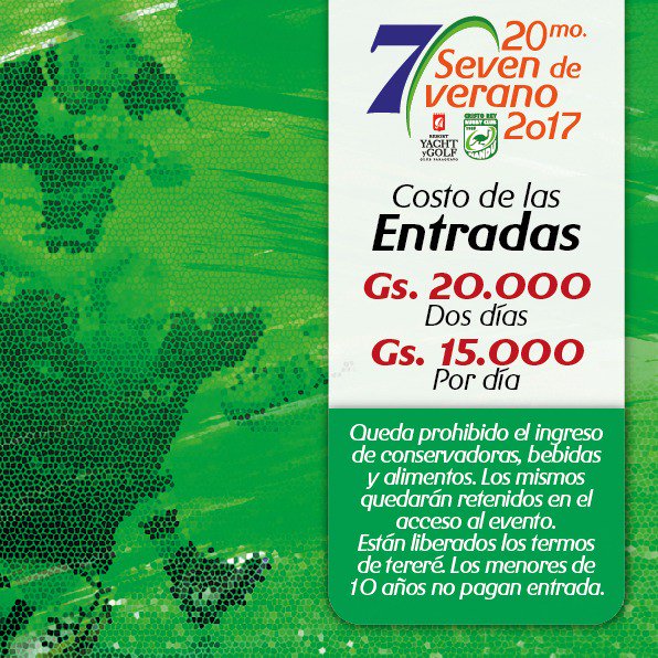 SevenDeVerano's tweet photo. Info #SevenDeVerano2017:

- Las entradas estarán en venta en el Predio del Yacht y Golf Club.
- Apertura de Portones desde las 14:00 hs. https://t.co/4vteMIUdf9