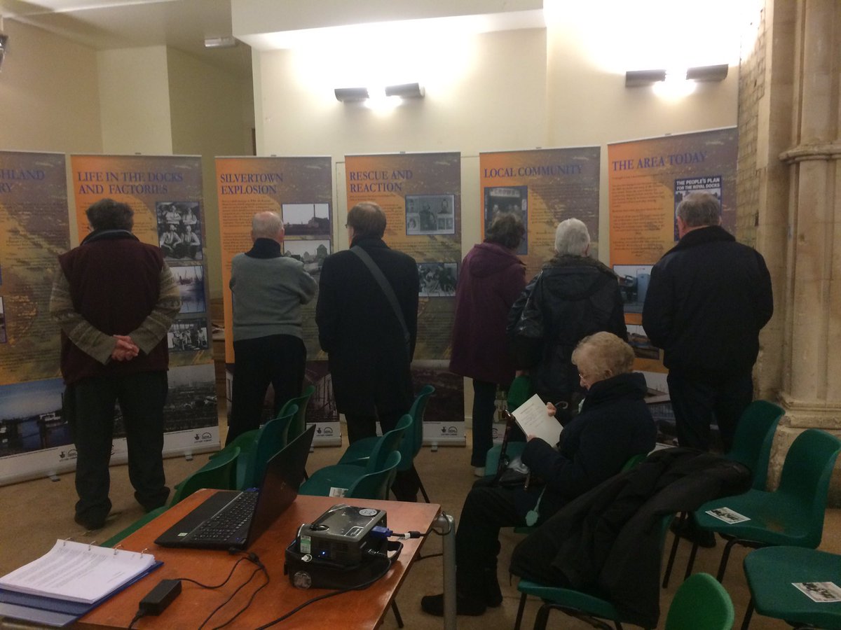 EastsideCH's tweet photo. Very moving & powerful evening last night remembering those that died & injured #silvertownexplosion 1917 thank you @lynbrownmp @HLFLondon https://t.co/6Izq4uNAJn