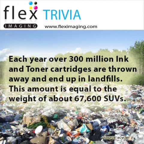 fleximaging's tweet image. #SavetheWorldWednesday Can you guess how many ink and toner cartridges are thrown away each year?