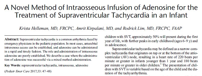 Successful SVT conversion in an infant using our mix-adenosine-with-the-flush trick via IO route! aliem.com/2012/trick-of-… HT <a href="/Nadia_EMPharmD/">Nadia I. Awad, PharmD</a>