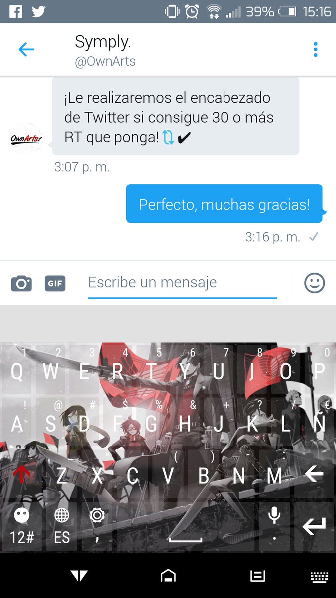 Jesuma20's tweet photo. ❗❗❗AYUDA❗❗❗ Darle RT pls, si consigo 30 o mas @OwnArts me hará un banner. Gracias!! https://t.co/lWhA4riIbt
