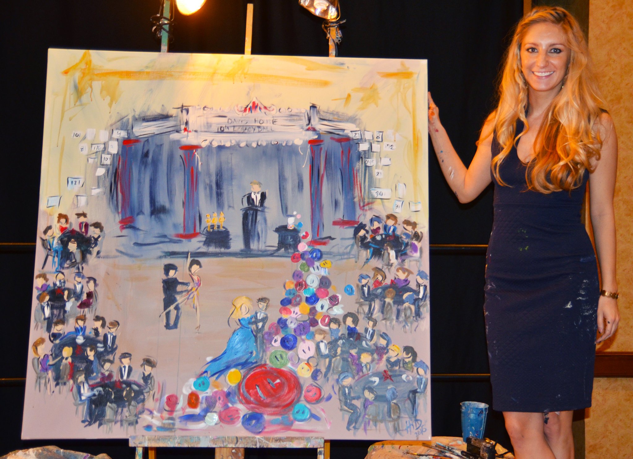 Davis House CAC on Twitter "She's painting our event! Heidi Schwartz