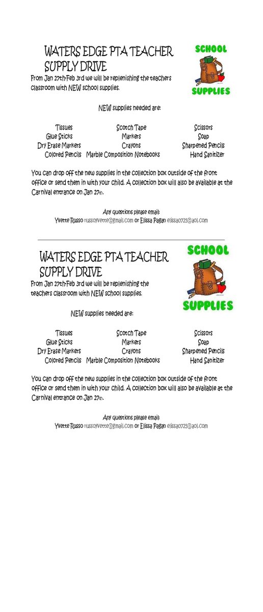 Waters Edge PTA tweet media