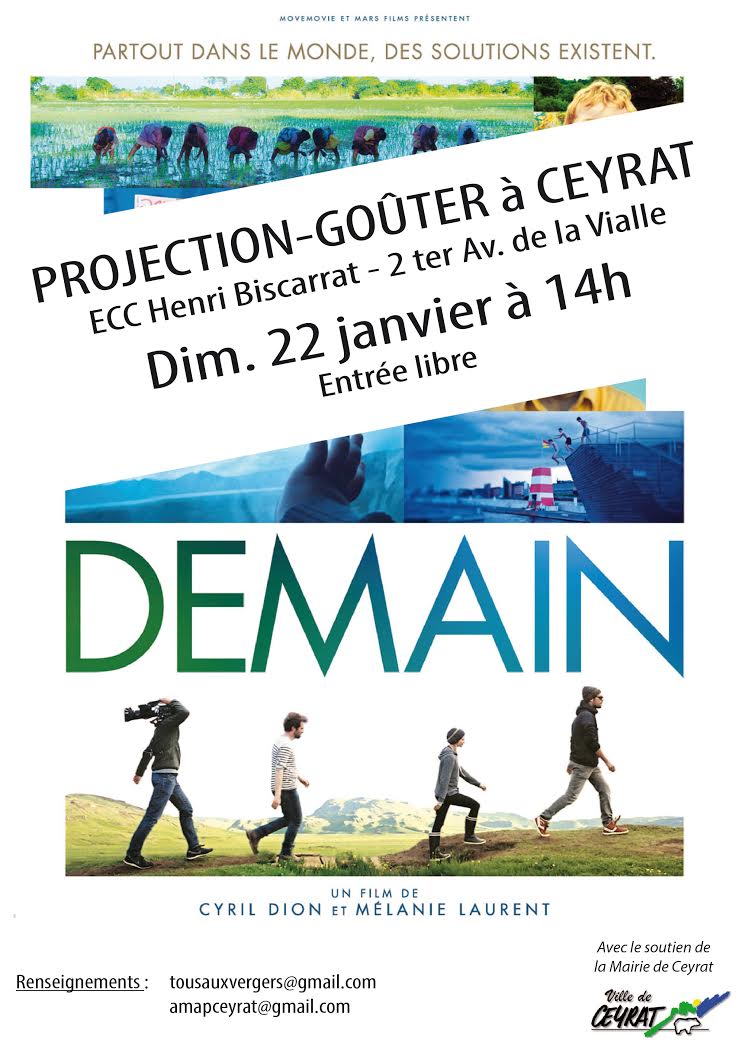 N1c0la5d (@n1c0la5d) on Twitter photo Dimanche : projection-Goûter de <a href="/demain_lefilm/">Demain le film</a> à l'espace Culture et Congrès de #Ceyrat organisé par l'association "Tous aux vergers" Dimanche : projection-Goûter de <a href="/demain_lefilm/">Demain le film</a> à l'espace Culture et Congrès de #Ceyrat organisé par l'association "Tous aux vergers"
