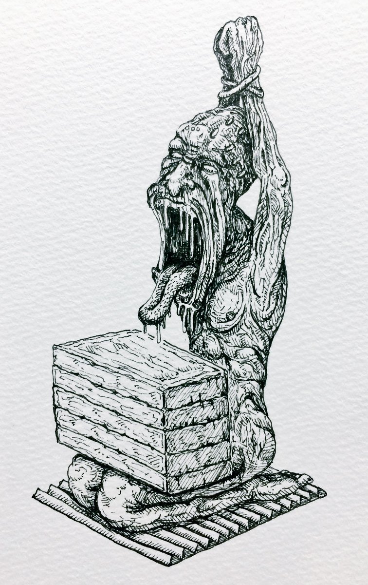 Andmorefine 快楽の絶頂 Illustration Drawing Sketch Cartoon Funny 気持ち悪い 拷問 快楽 絶頂 イラスト基地 ペン画 ドm