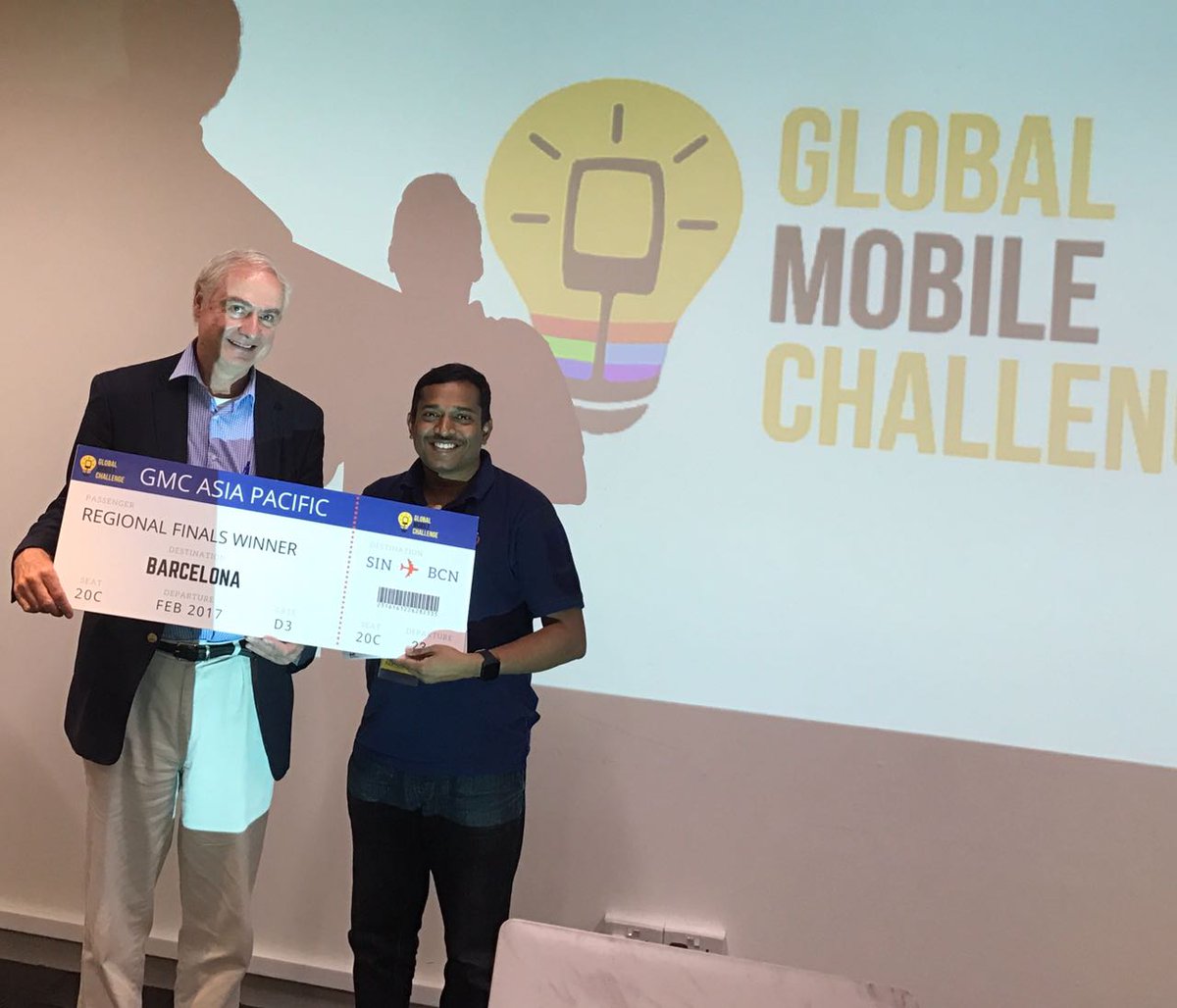 Hug + Fitso won #GMC2017 competition at Asia level in Singapore. Here we come Barcelona for the final big fight