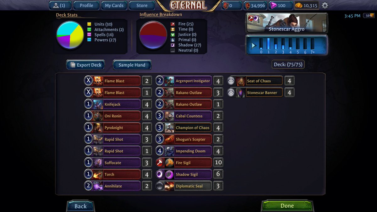 ManuS_CCG's tweet photo. Made it to the Top 5 of @EternalCardGame with this bad boy I created! #Eternal #Stonescar #Aggro #Top5 #Ranked #Masters https://t.co/iQTi9fG9XH