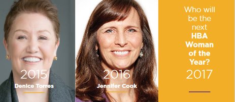 HBAnet's tweet photo. Who will be the 2017 #HBAimpact Woman of the Year (WOTY)? Find out next week! #GenderParity https://t.co/POgrF8386t