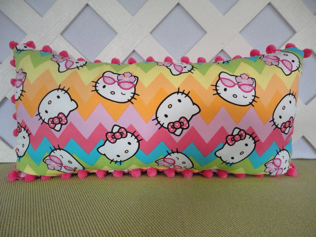 JRsPillows's tweet photo. Hello Kitty Pillow in Zigzag Print Pink Green Blue Yellow /… https://t.co/UKdrCjl5e8 #JRsPillowsandBags #GiftUnder15 https://t.co/yMqvsMwbKj