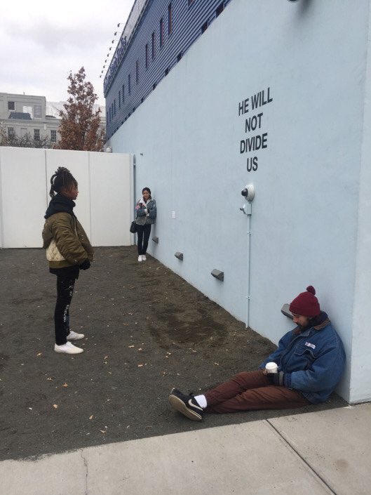StreetFashion01's tweet photo. Jaden Smith &amp; Shia Labeouf: "He Will Not Divide Us"🎌 https://t.co/hvcGp11V8S