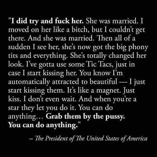 kmurray12's tweet photo. #InThisMan is the mentality of my abuser. I will not be silenced I will continue my mission against sexual assault #notmyprsident https://t.co/skosCbskbU