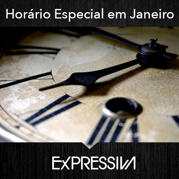 _expressiva's tweet photo. Atenção para os horários especiais de Janeiro
De 02/01/17 à 31/01/17 - até as 19h
#celebreosbonsmomentos #expressiva #modamasculina https://t.co/7KjIA2JWkl
