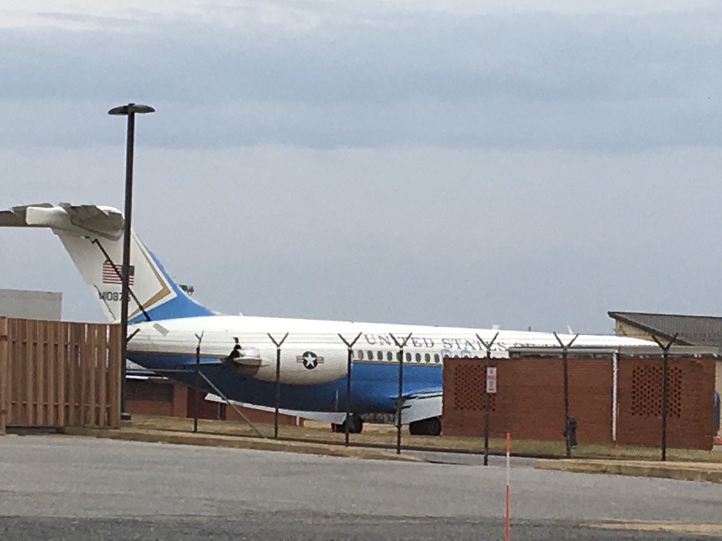 Meanwhile, out at Andrews Air Force Base waiting for President Obama.