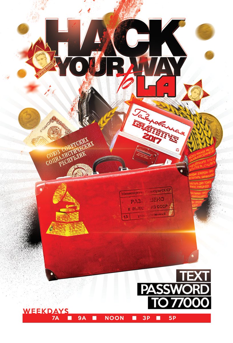 Live935fm's tweet photo. Are you hacking-in? Your next Grammy password is on the way at noon! Just text it to 77000 to #HackYourWaytoLA: https://t.co/bxnn61z6wJ https://t.co/bAhBR0e5Kp