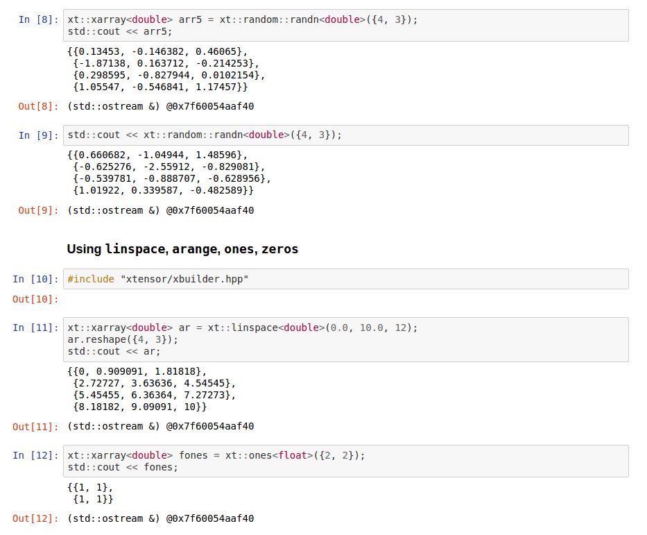 SylvainCorlay's tweet image. Check out the updated #xtensor example #jupyter notebook. It is the closest thing to #numpy you will find for the C++ programming language.