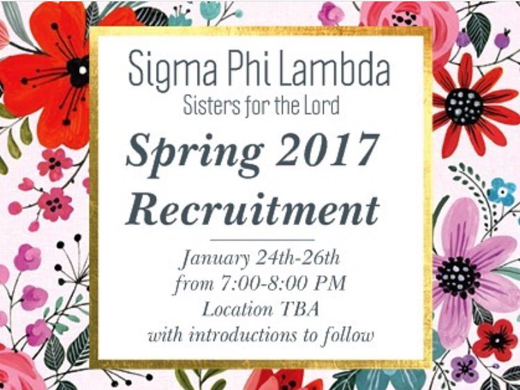 Be on the lookout for more details about Spring Recruitment coming soon! We are so excited to welcome new Lambs! 😊