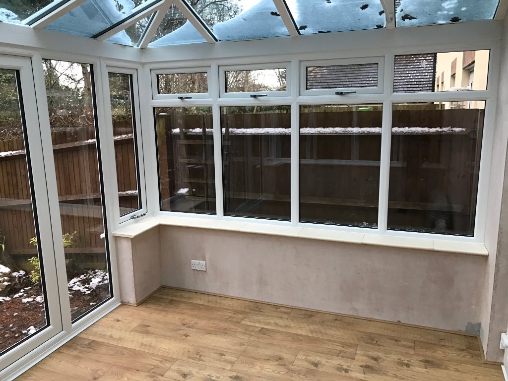 BarongWindows's tweet photo. First #Conservatory in 2017. new #Decstone internal cills. #Ultraframe roof, installed in #EastGrinstead by #Barong https://t.co/Lsrxx5STfH