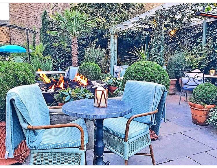 Blue skies ahead this weekend.. the best way to enjoy this crisp weather is in our winter garden, cosying up by the fire #wintergarden #fire