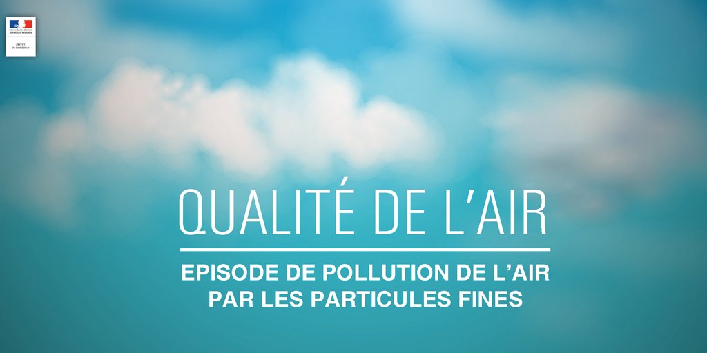 Prefet56's tweet photo. ⚠️☁ Episode #pollution de l'air par les particules fines PM10 ven. 20 &amp; sam. 21 janvier ds #Morbihan Toute l'info 👉🏻https://t.co/PKye9wIT1x https://t.co/It61NoXcc3