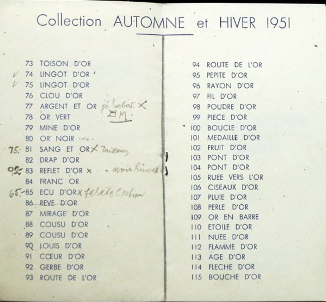 histoiresdemode's tweet image. Programmes et carnets de #défilés! Ici #Callot Soeurs, collection automne-hiver 1951