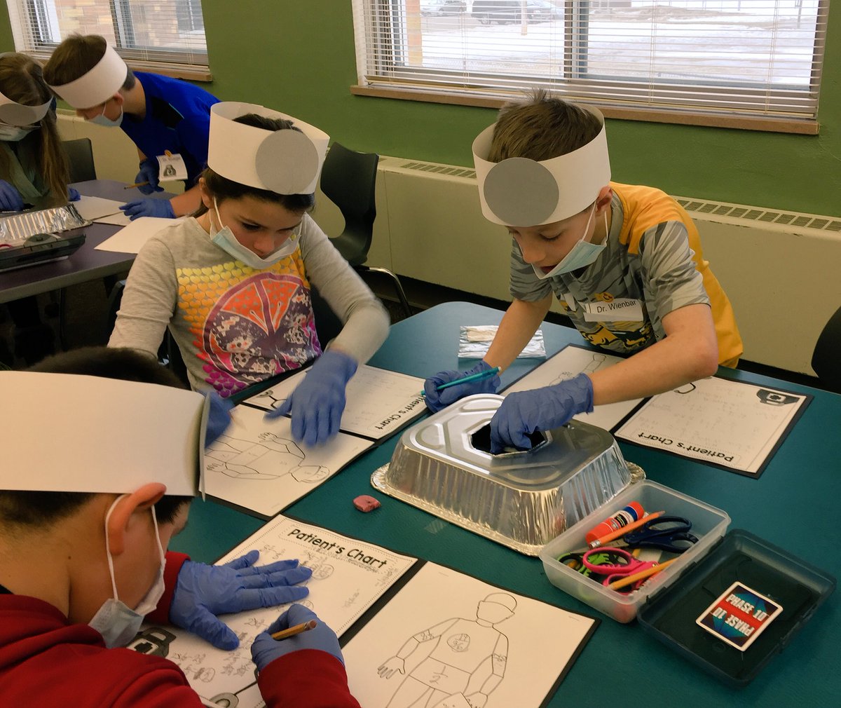 mtobola's tweet photo. Studio 5 doctors working intensely to save patients with the help of math. #engaged #Students #breckpride @Breckstudio5 @SKratcha https://t.co/wQDrw1i10a