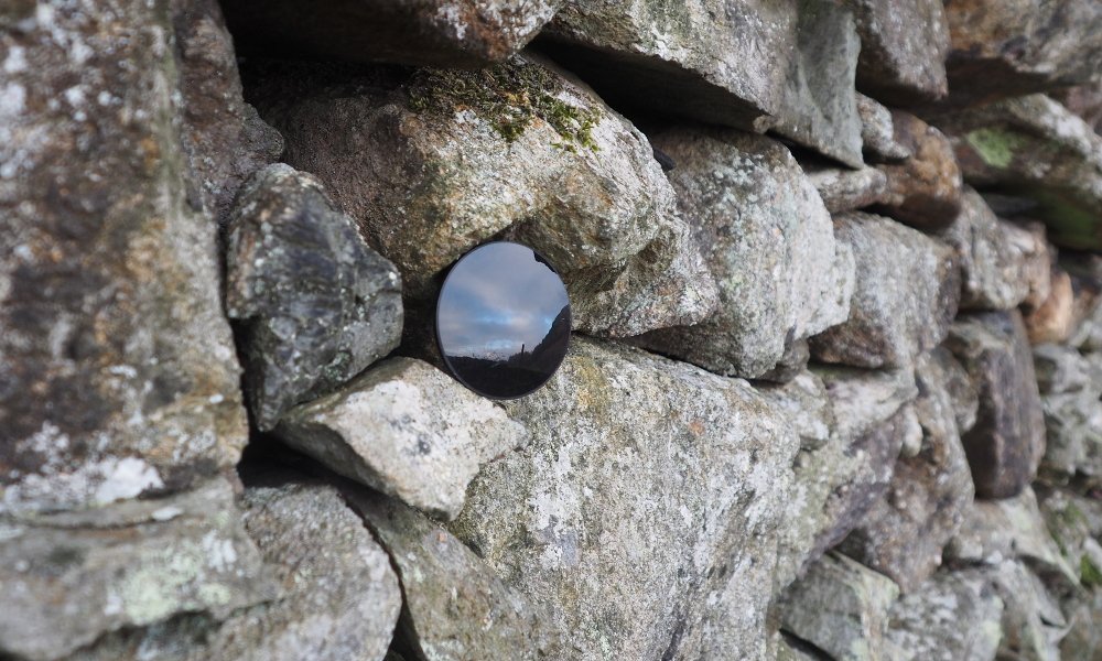 hollycorfield's tweet photo. I've been making tiny Claude glasses at @WordsworthTrust and today seems like a good day to watch the world in a tiny dark mirror. https://t.co/DvqcGQdDG4