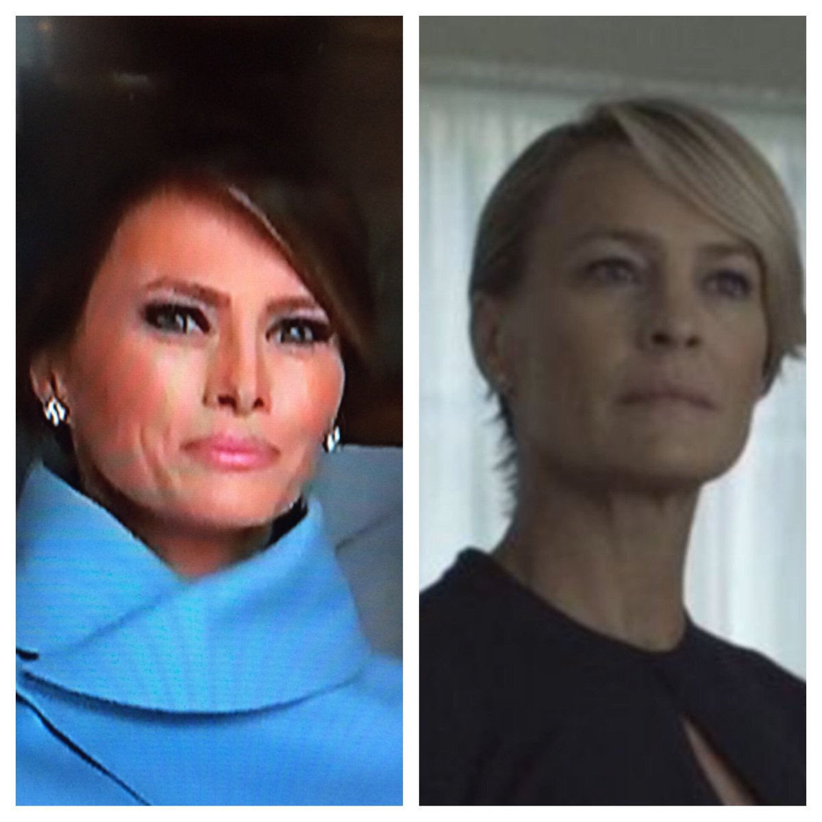 Melania Trump is Claire Underwood from @HouseofCards #Inauguration  #TrumpInauguration
