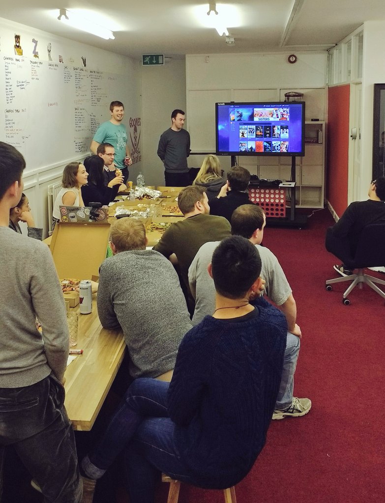 Ianwdj's tweet photo. One of my favourite parts of the week is the Friday Show &amp; Tell at @CinemaAnalytics #startuplife https://t.co/YSpX6CcT0E