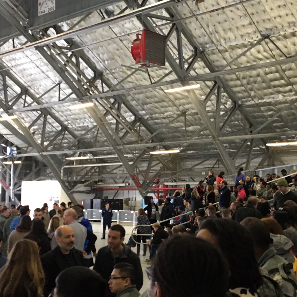 Scenes from from hangar at Andrews AFB.  #YesWeCan
