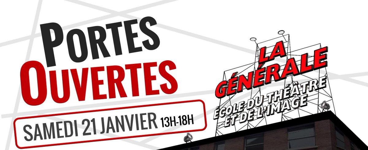 Rendez-vous demain pour les JPO de <a href="/LaGenerale_/">Ecole LA GENERALE</a> Découvrez  les 3 formations #Comédien, #réalisateur, #costumier.