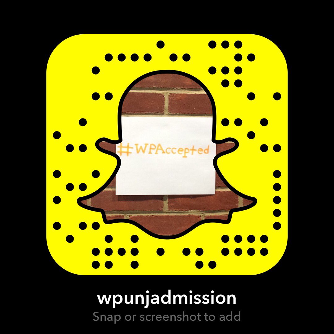 WPUNJ_Admission's tweet photo. #WPYou know where to find us. Add #WPUNJAdmission on #Snapchat to keep up with our latest activities/events. #ChooseWP and get #WPAccepted. https://t.co/XuqwZlnMPF