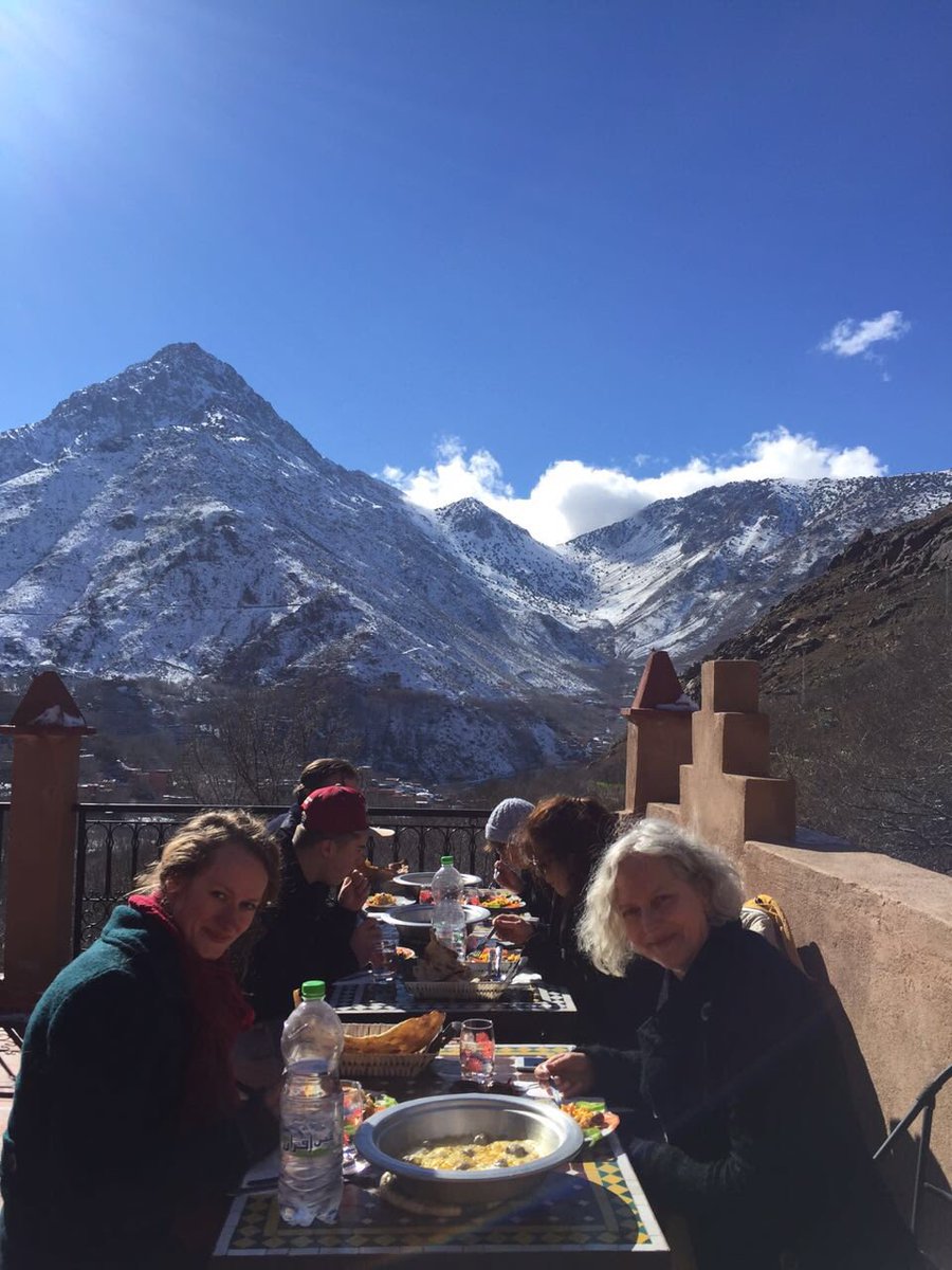 MarrakechDTrips's tweet photo. What a great lunch time view!! Imlil day excursion from Marrakech! #happyclients #trekking #morocco #highatlasmountains #mounttoubkal https://t.co/mMsCaNhUx5