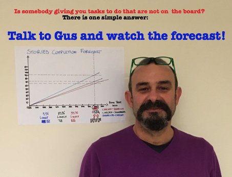 augeva's tweet image. Need to reduce the turbulence caused by unplanned work? Create the &quot;Talk to the PO&quot; sign. #flow #kanban #manageFlow