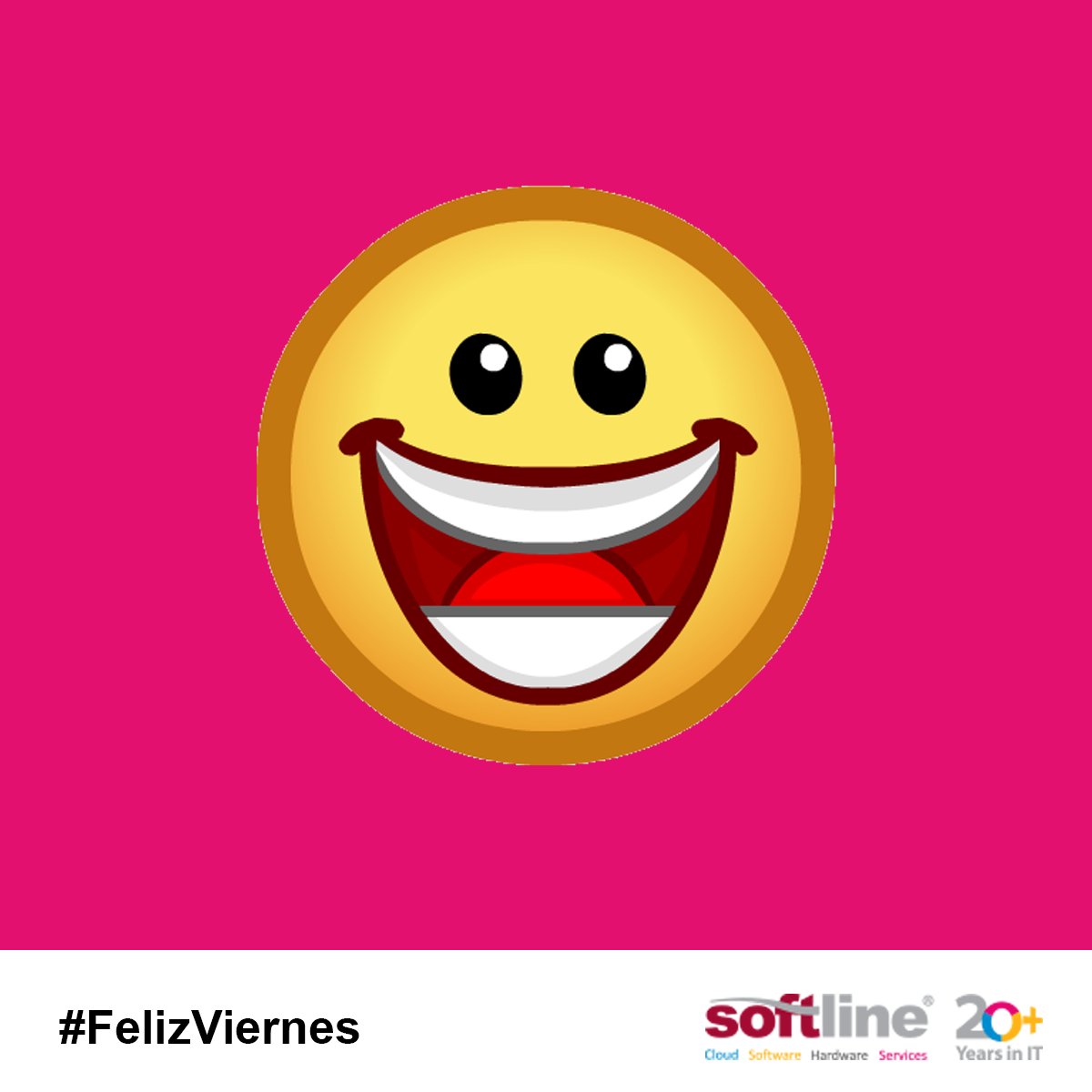 SoftlineChile's tweet photo. Los viernes todos tenemos otra cara. ¡Que tengas un gran fin de semana! #CaradeViernes https://t.co/NDNcb0VXq8