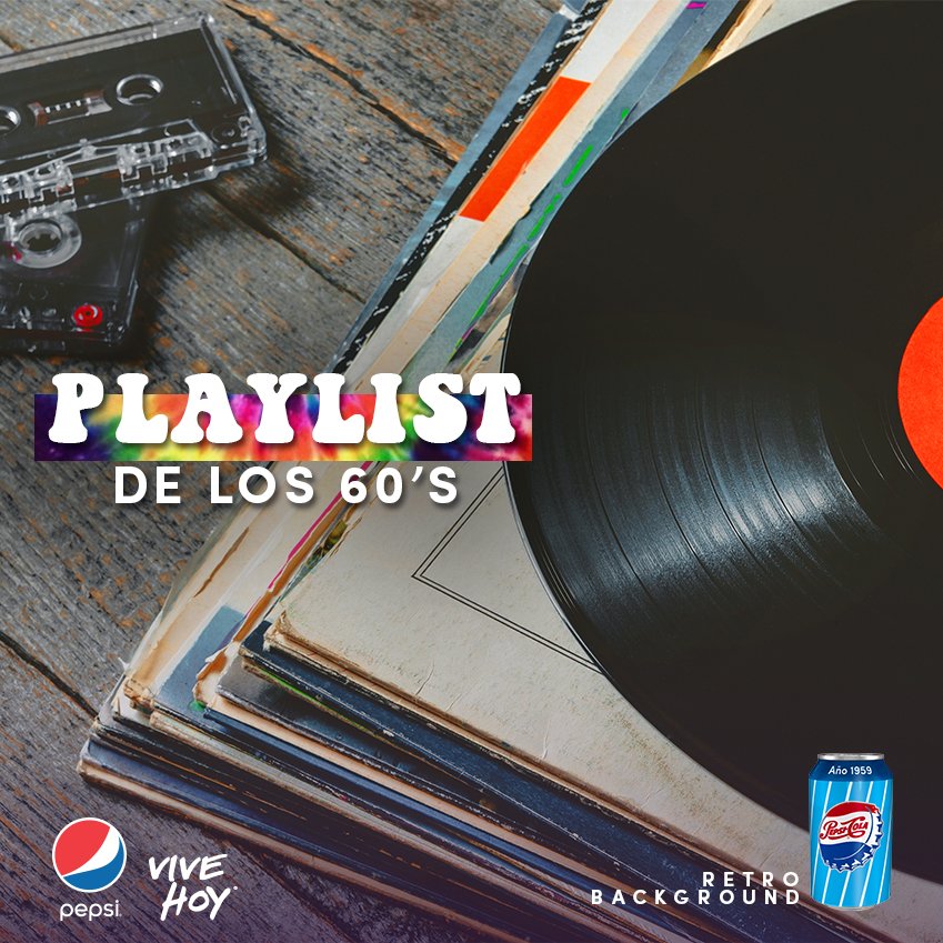 PepsiElSalvador's tweet photo. ¡No puedes dejar de escuchar nuestra playlist de los años 60´s! #RetroBackground #ElMejorSaborNuncaPasaDeModa
https://t.co/XWR80mbzef https://t.co/0FglKkRSmK