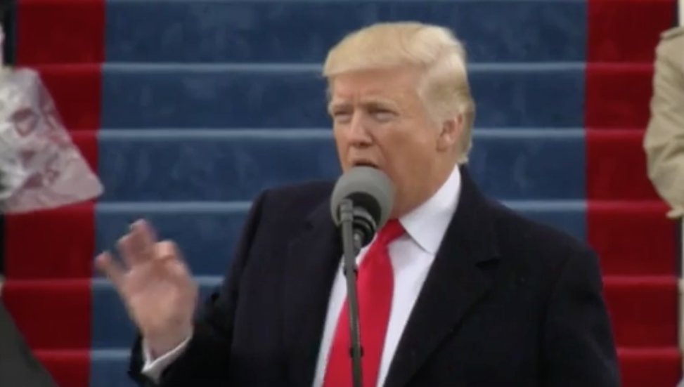Telegraph's tweet photo. "From this day forward it's only going to be America first. America first." - President Donald Trump #Inauguration https://t.co/BKJ33jQOzw