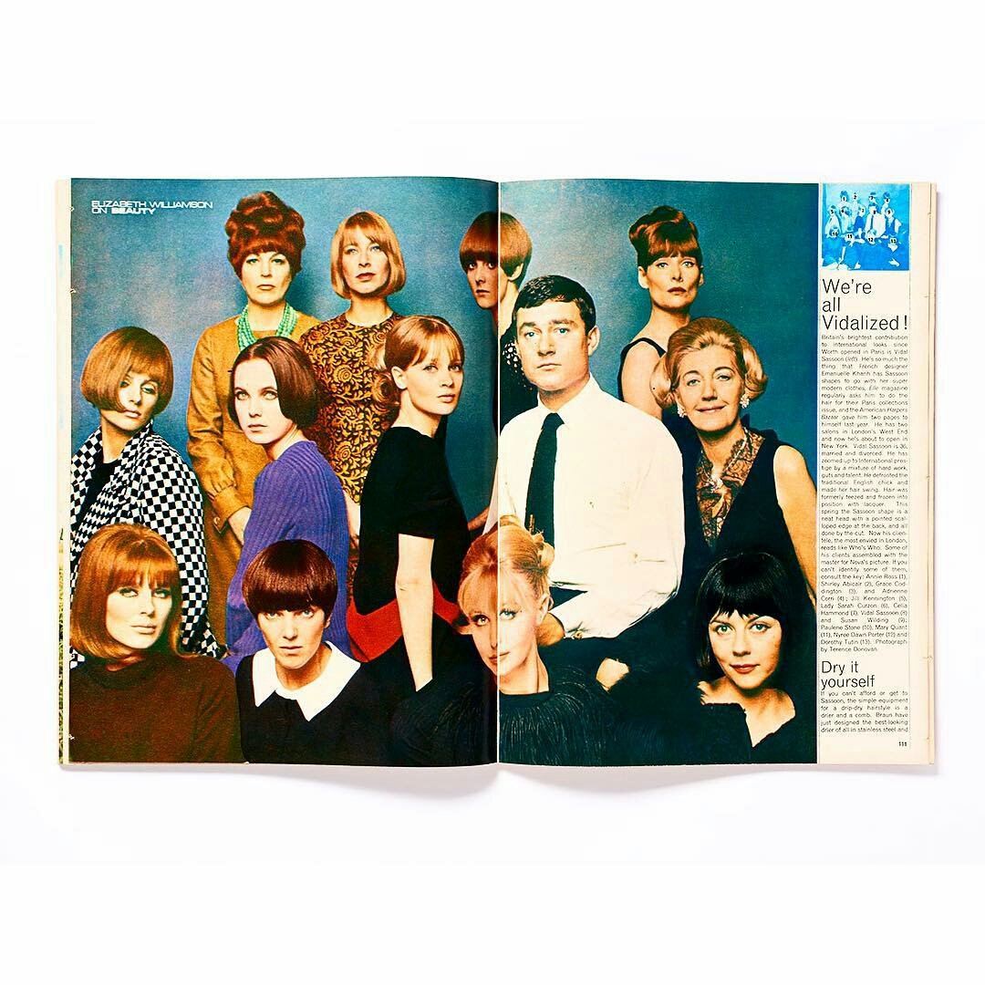 #vidalsassoon Here, aged 37 for the Nova magazine #TerenceDonovan  #GraceCoddingt #MaryQuant #DorothyTutin